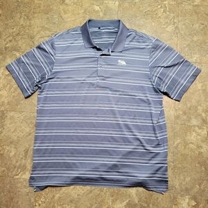 Adidas Puremotion Polo Shirt Mens XL Gray Short Sleeve Pullover Golf Stripe